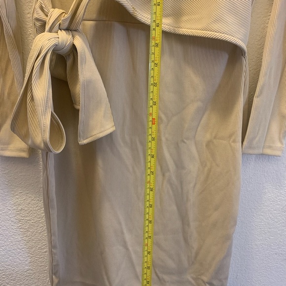 NWOT Sz S Brown Wrap Dress - Picture 5 of 8